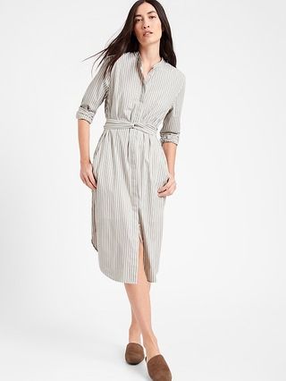 Organic Poplin Shirtdress | Banana Republic (US)