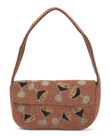 Beaded Espresso Martini Shoulder Bag | TJ Maxx