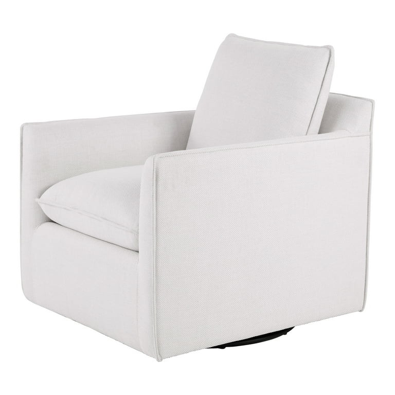 My Texas House Briar Swivel Accent Chair, Cream Linen | Walmart (US)