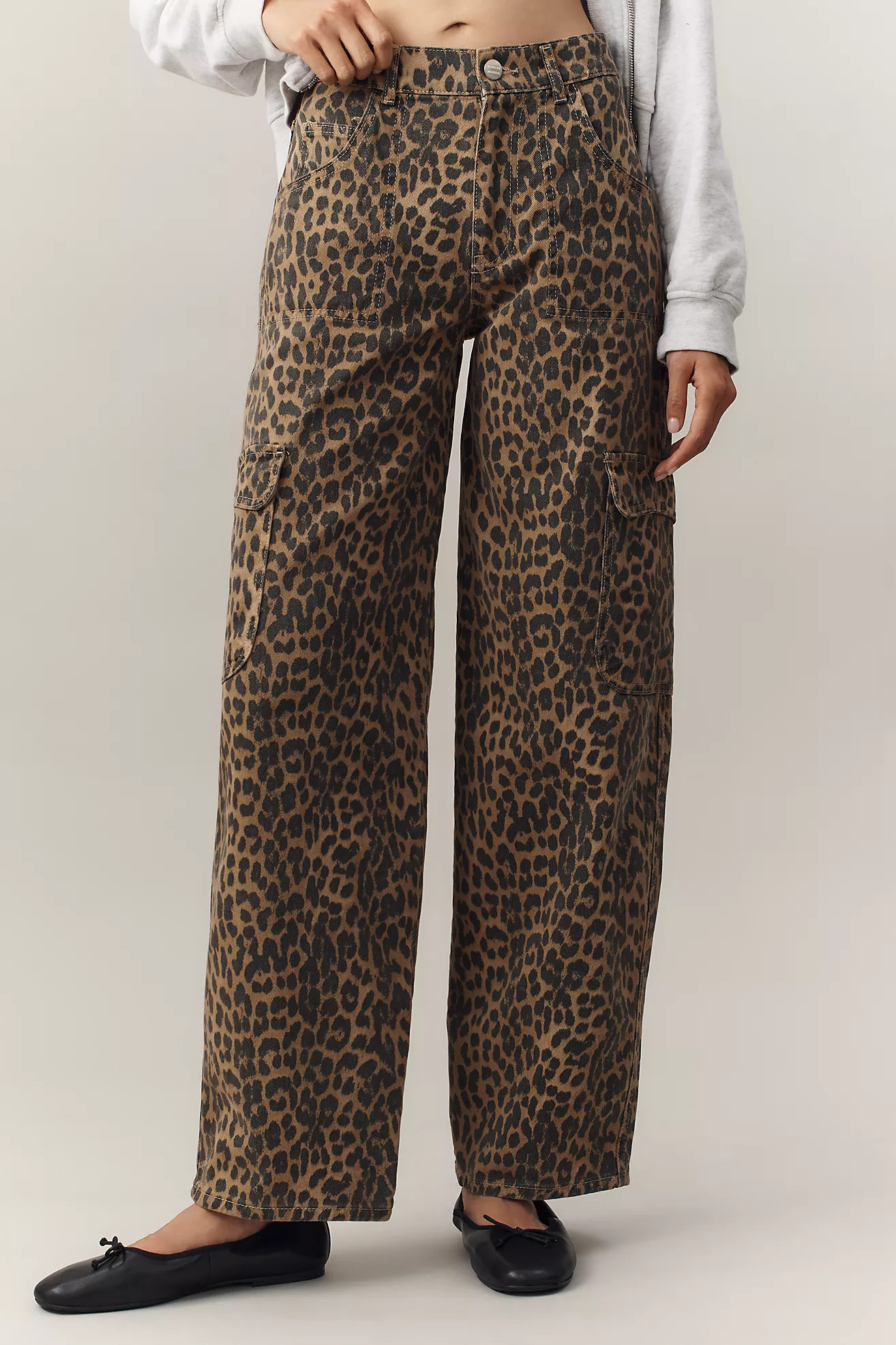 Damson Madder Dion Leopard Carpenter Cargo Pants | Anthropologie (US)