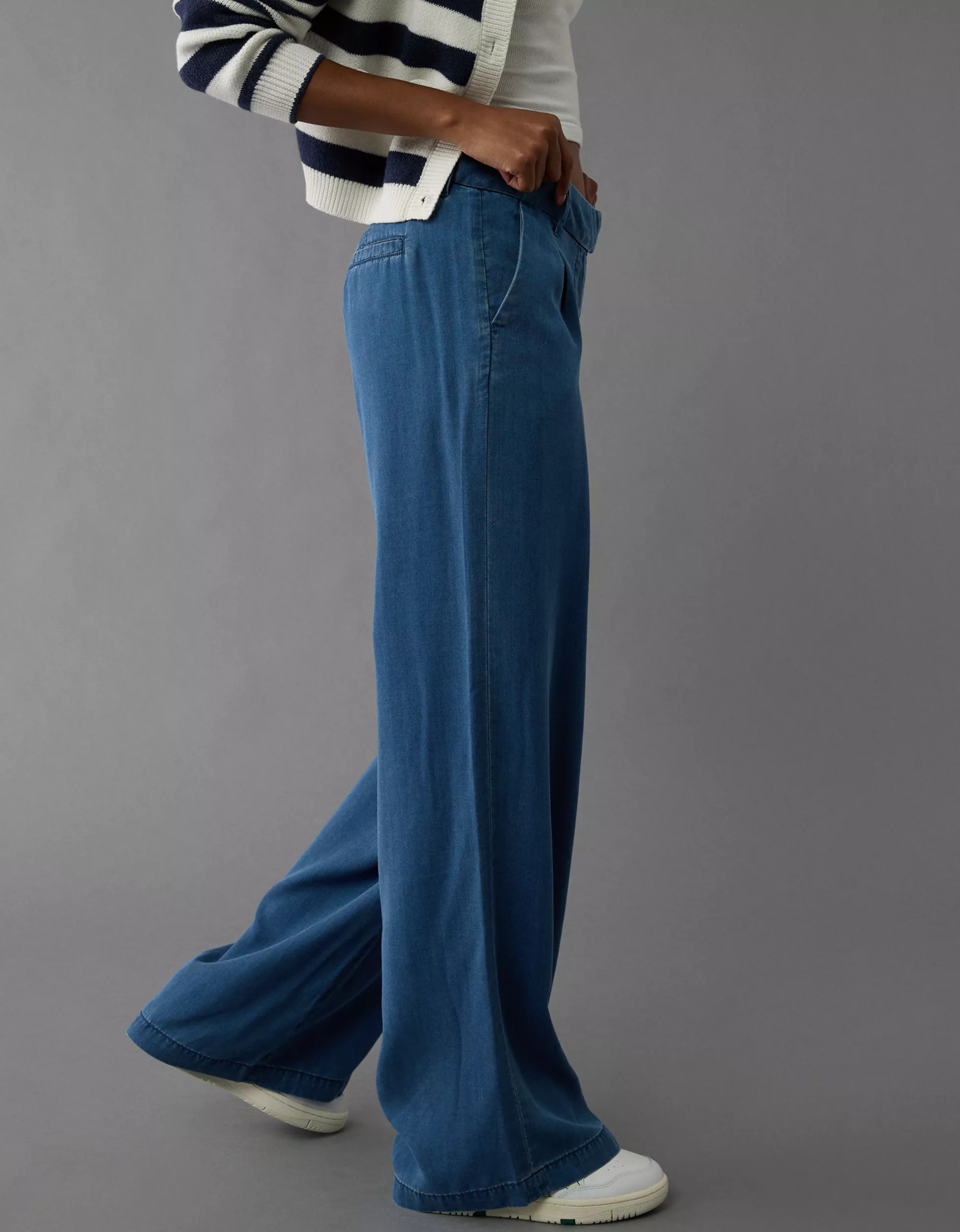 AE Dreamy Drape High-Waisted Wide-Leg Trouser | American Eagle Outfitters (US & CA)