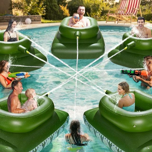 Giant Inflatable Tank Toys Ride On Pool Float for Kids & Adults (1 Pack), Blow Up Tank Pool Float... | Walmart (US)