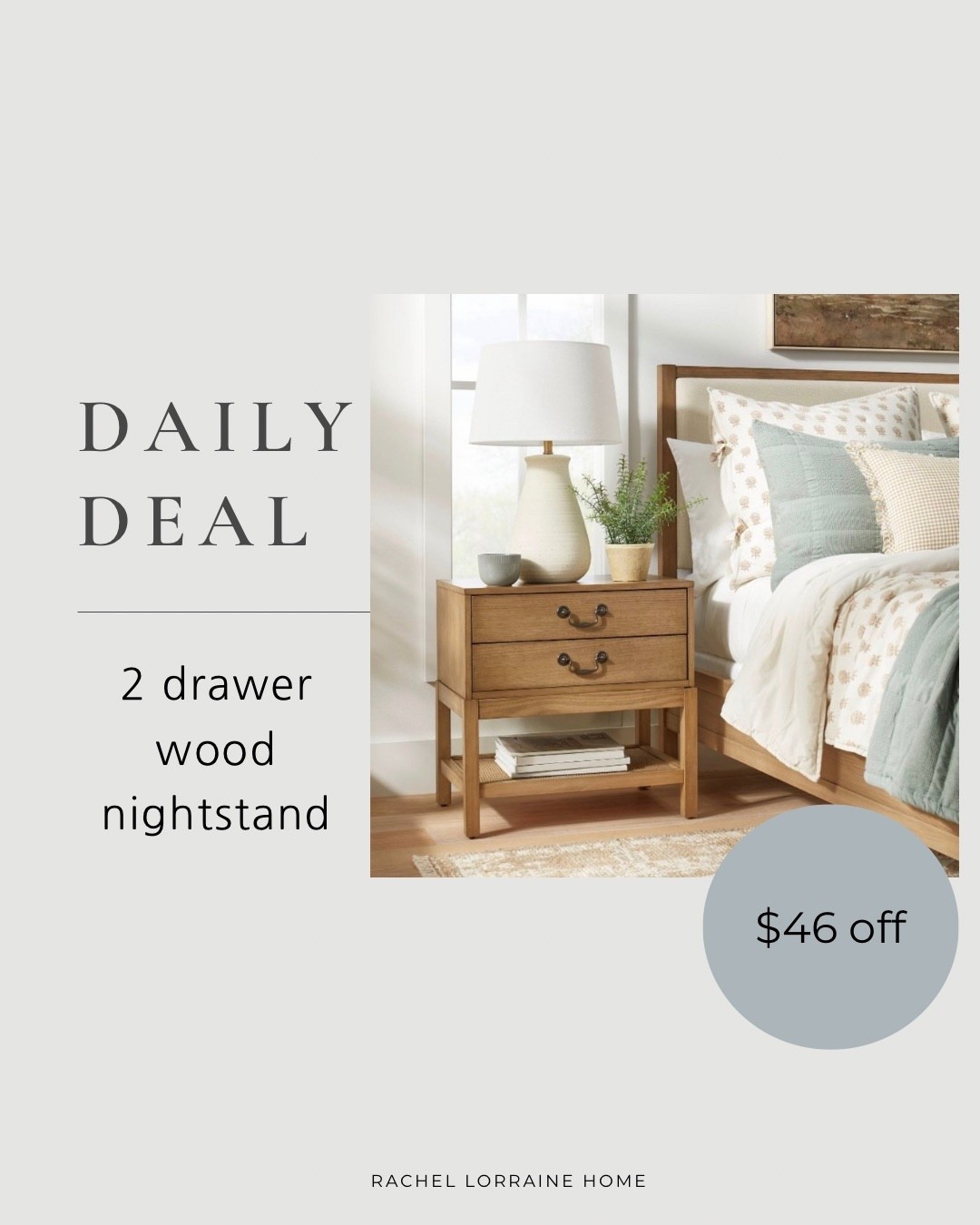 This beautiful 2 drawer wood nightstand from Target’s Threshold with Studio McGee collection is on sale $46 off! I love the open shelf underneath for a styling opportunity and the wood tone and classic style are a winning combination. 

#LTKHome #LTKSaleAlert