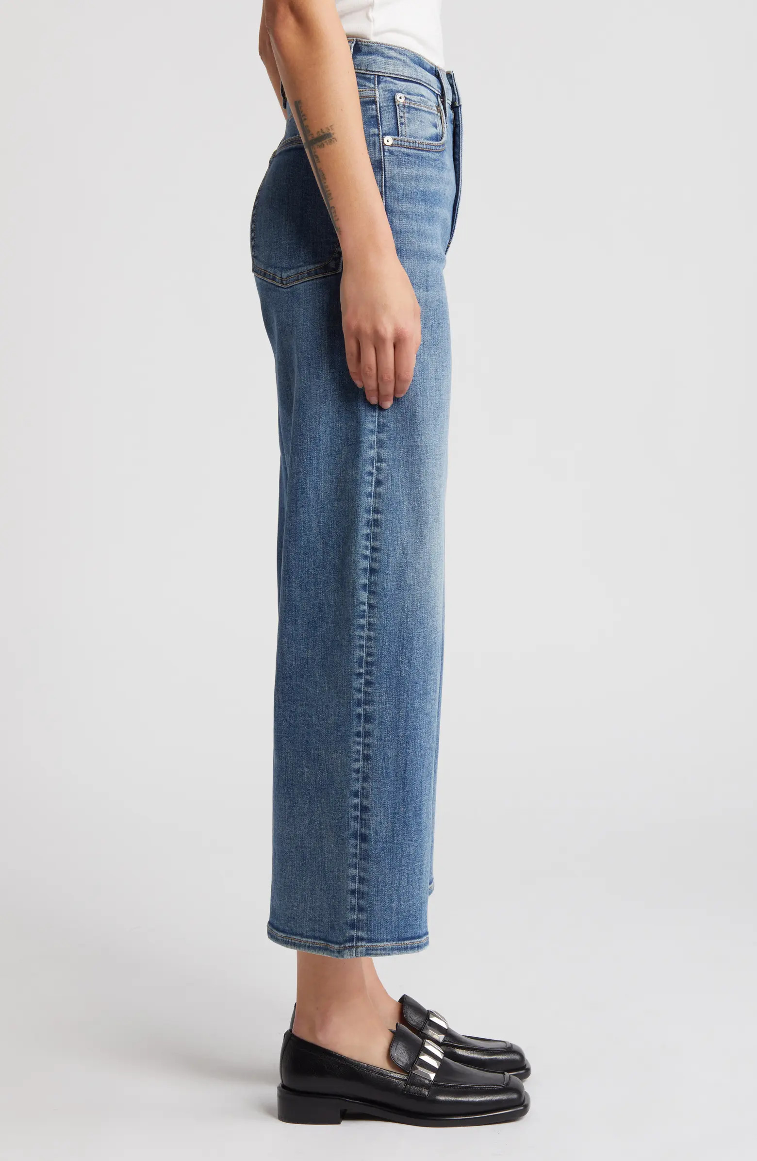 rag & bone Andi High Waist Ankle Wide Leg Jeans | Nordstrom | Nordstrom