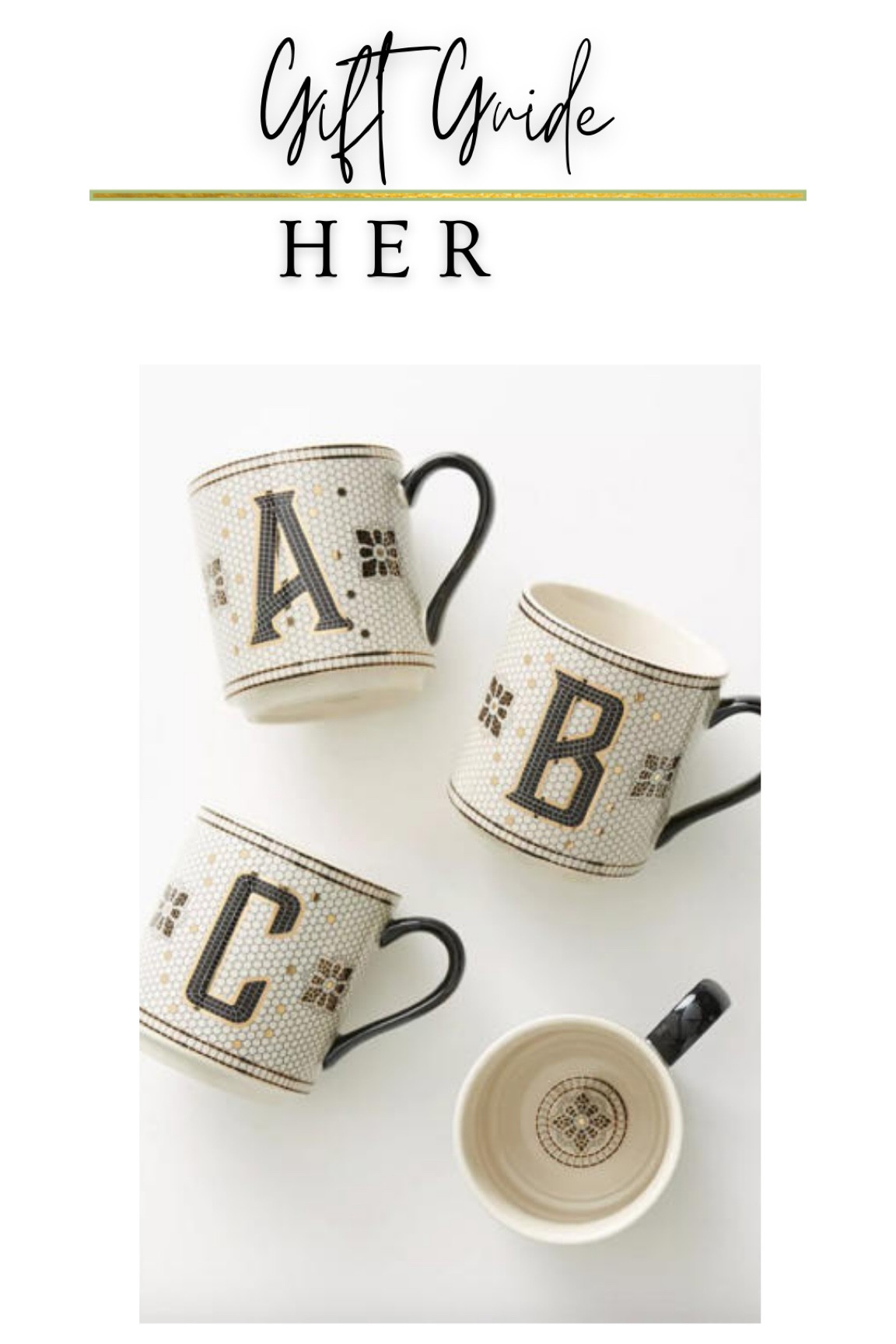 Bistro Tile Margot Monogram Mug curated on LTK