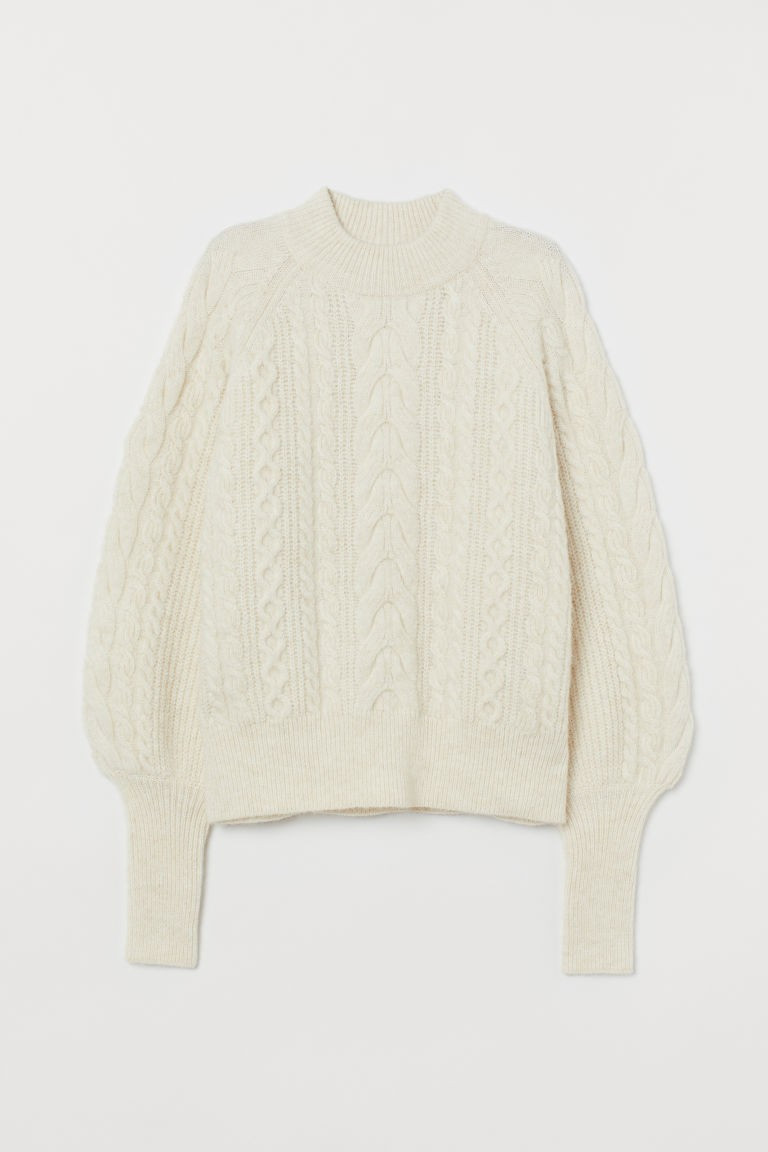 Zopfpullover aus Wollmix | H&M (DE, AT, CH, NL, FI)