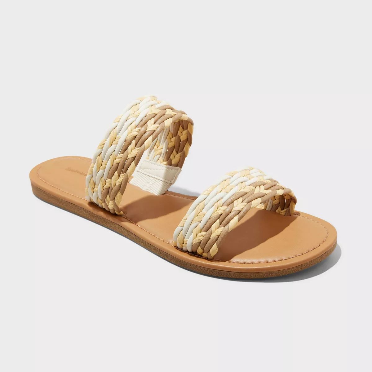 Women's Anita Two-band Slide Sandals - Universal Thread™ Cream 8 | Target