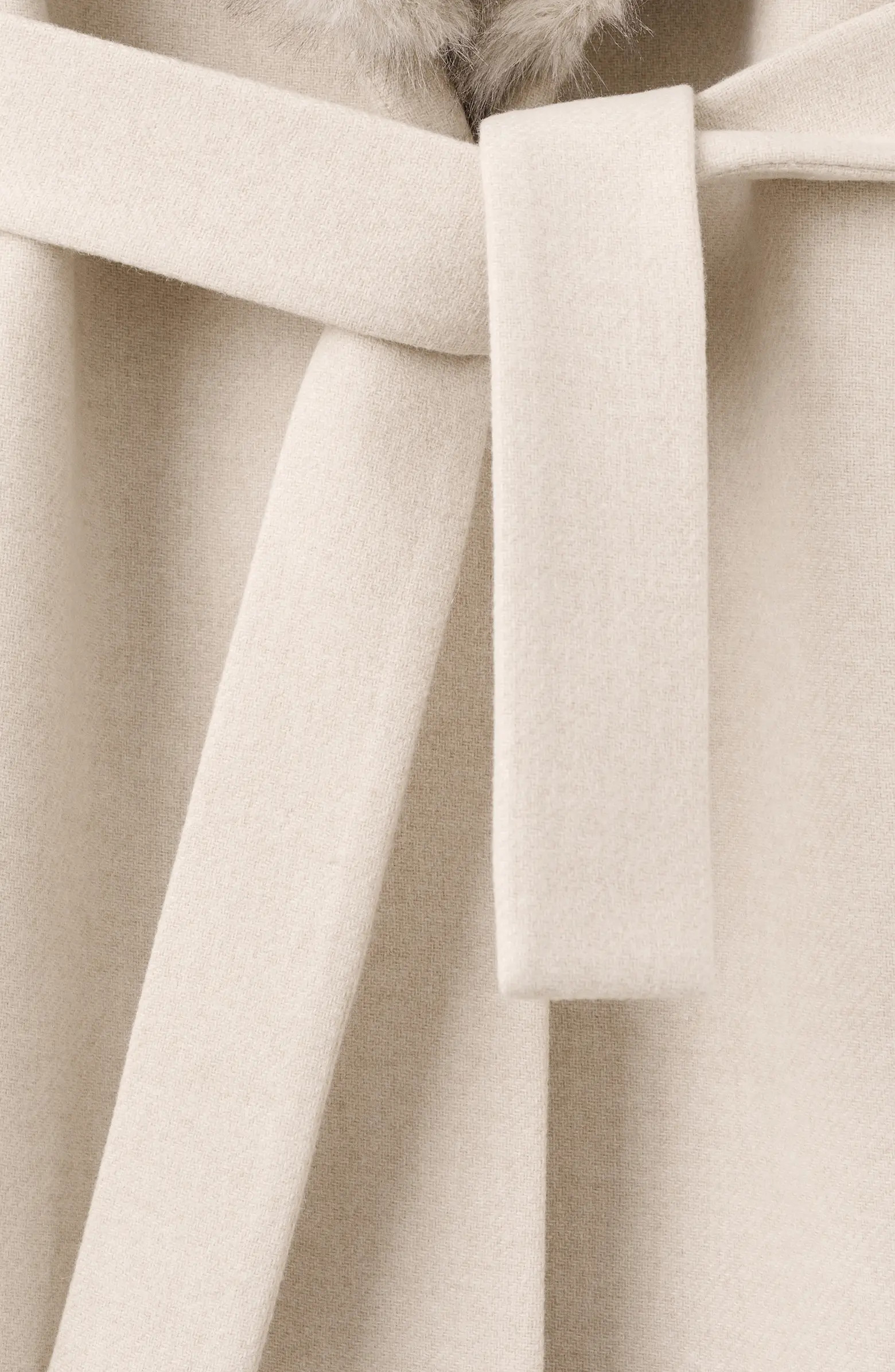 MANGO Manteco Longline Trench Coat with Removable Faux Fur Collar | Nordstrom | Nordstrom