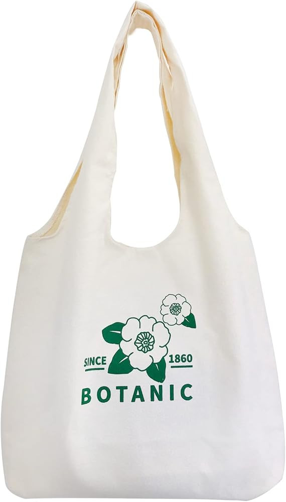 GRHOSE Minimalist Bouquet Cute Tote Bags Aesthetic Flower Canvas Reusable Grocery Bag Floral Canv... | Amazon (US)