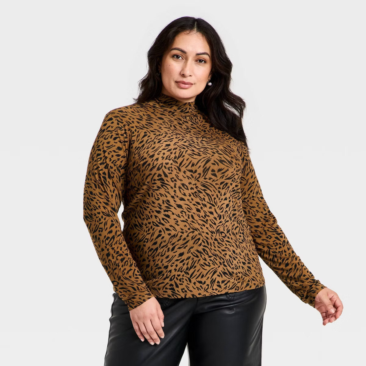 Women's Long Sleeve Mesh Turtleneck Top - A New Day™ | Target