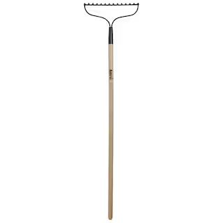 Anvil 51 in. Wood Handle Steel 14-Tine Bow Rake 3825100 - The Home Depot | The Home Depot