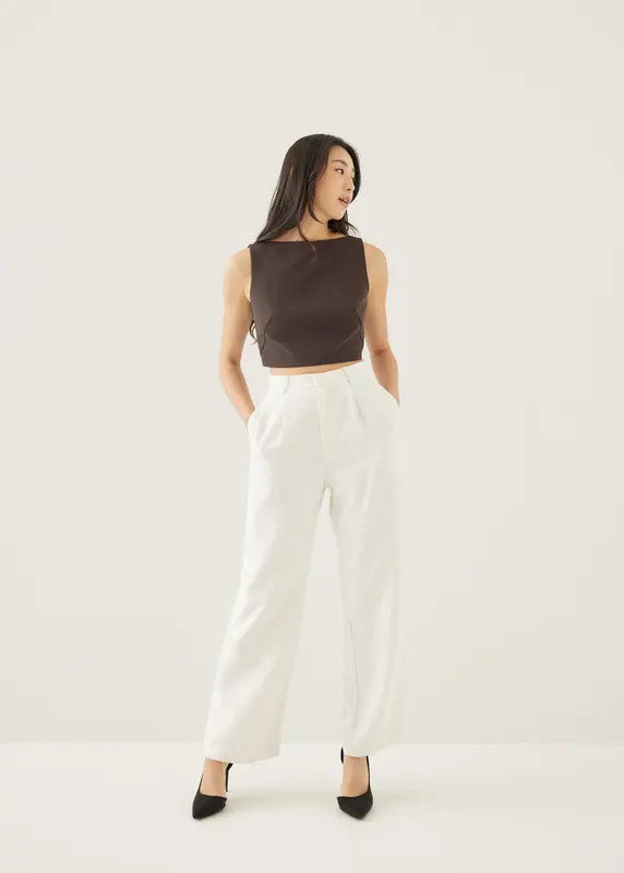 Mailea Boat Neck Crop Top | Love, Bonito USA