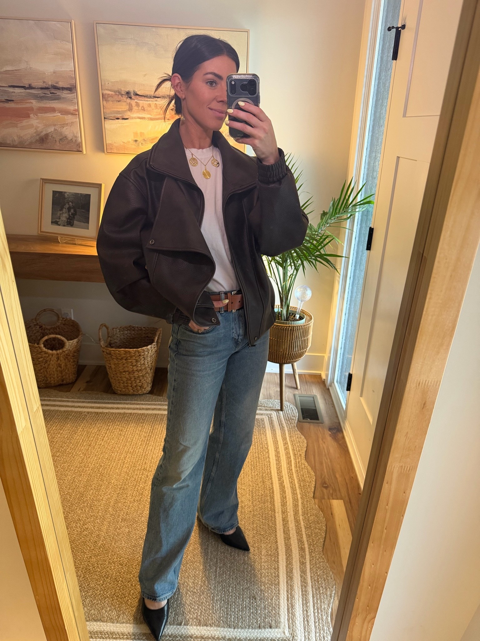 It’s still cold here 🥶 but I got one more wear out of my fav @OAK + FORT funnel neck coat!! @Bloomingdale's US has my favorite RL Polo jeans in stock!!! They are by far my most worn denim- runs TTS I’m in a 27 and 5’7 and they’re long enough for a kitten heel.

#LTKgrwm #LTKootd #LTKSeasonal