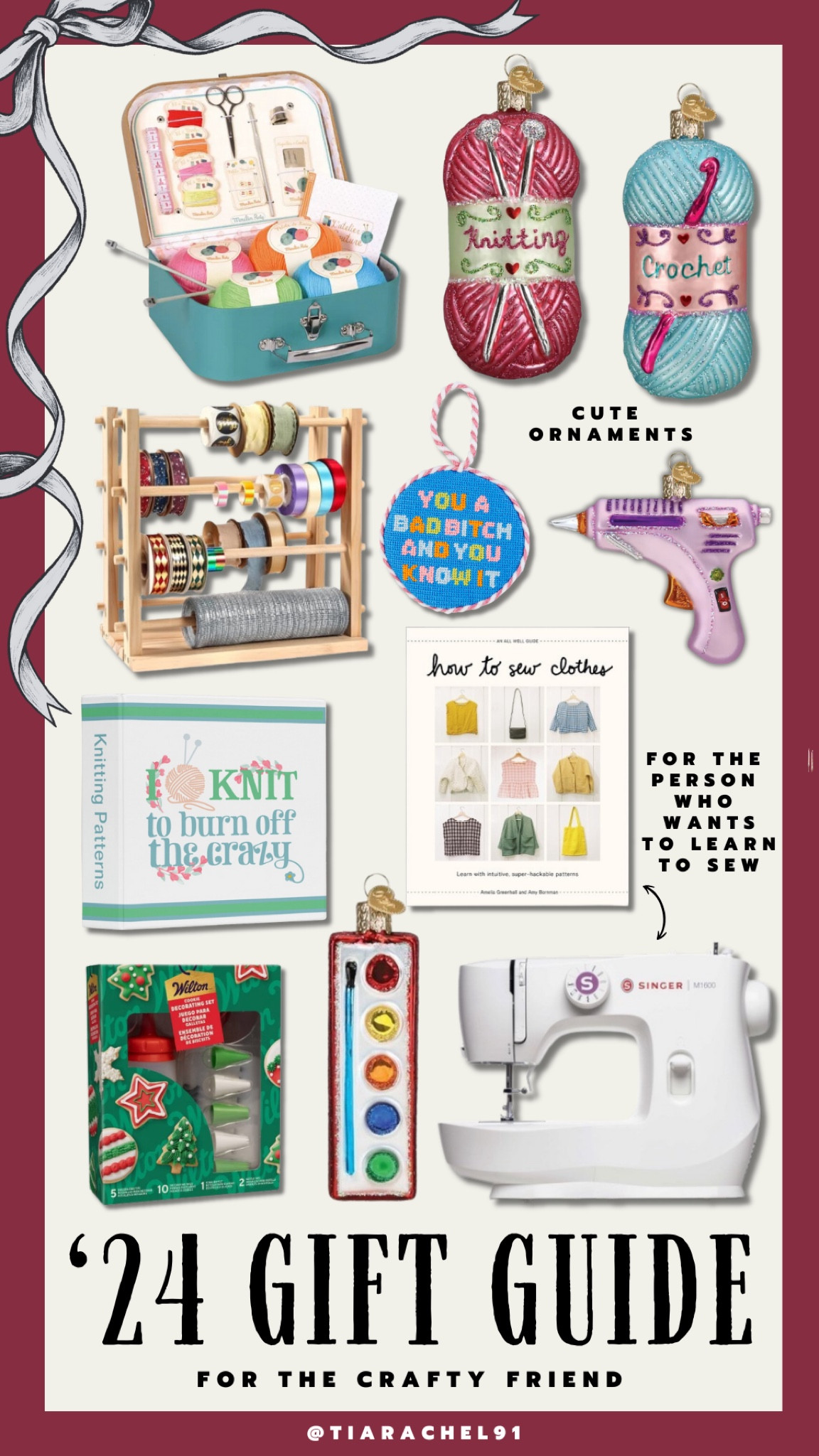 Cute and unique gift ideas for the person in your life who loves to craft! These gifts are perfect for that already crafty friend, or your mom/mother-in-law who’s been saying they want to learn to sew or knit 🧶 

#LTKHoliday #LTKHome #LTKGiftGuide