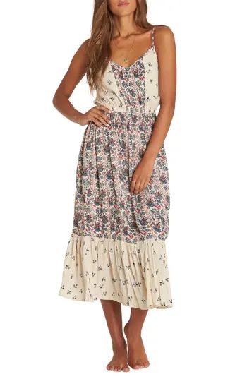 Women's Billabong Meadow Dew Print Midi Dress, Size X-Small - Ivory | Nordstrom