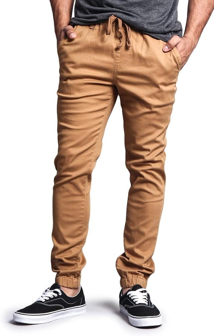 G-Style USA Mens Twill Skinny Jogger Pants | Amazon (US)
