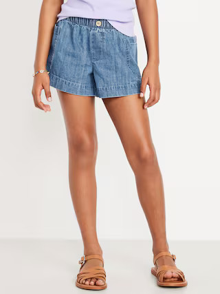 Loose Utility Jean Shorts for Girls | Old Navy (US)