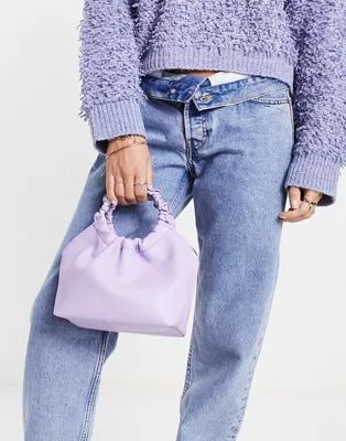 Glamorous ruched clutch bag in lilac | ASOS (Global)