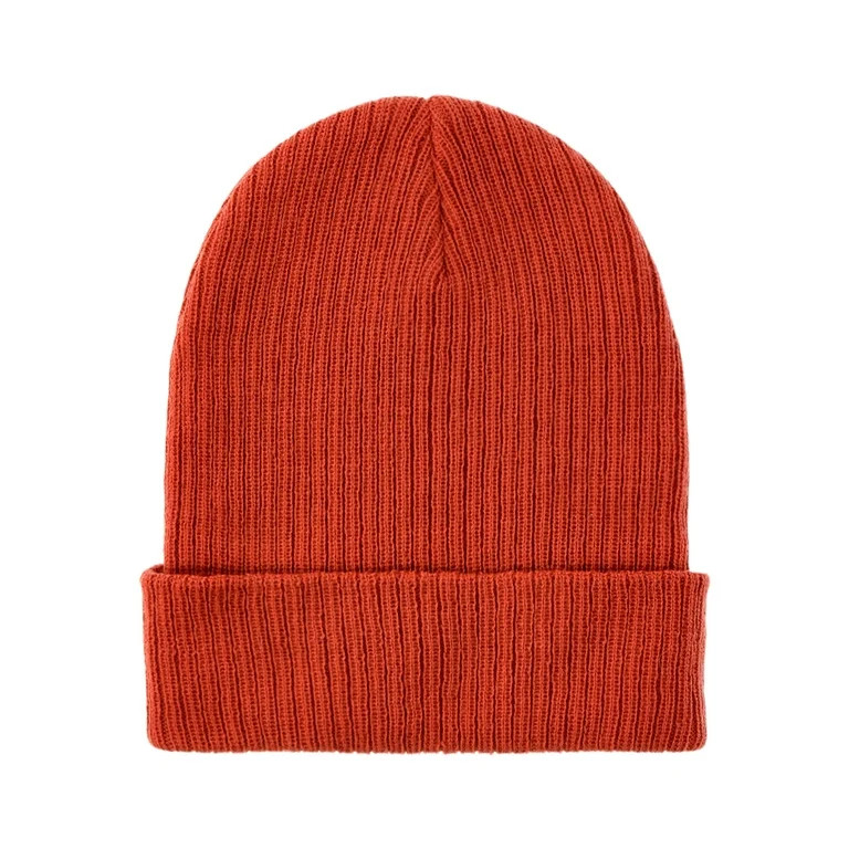 Wonder Nation Boys’ Ribbed Beanie Hat, Orange Brick | Walmart (US)