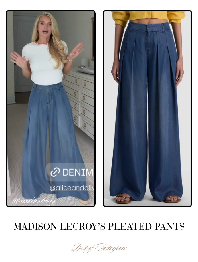 Madison LeCroy's Pleated Jeans 📸 + Info= @madisonlecroy 

 