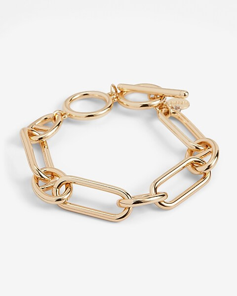 Interlocking Paperclip Toggle Bracelet | Express