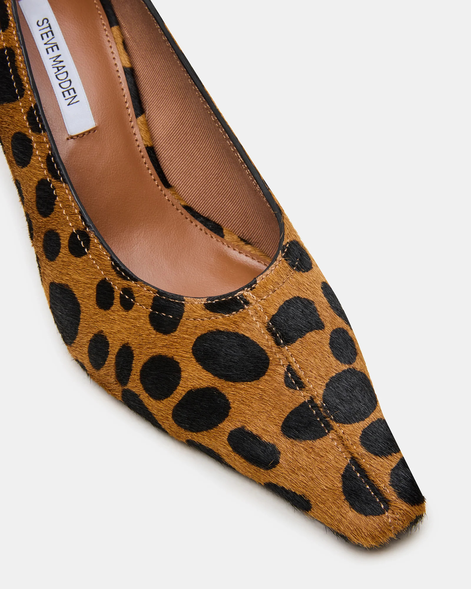 HEXX Spotted Leopard Pointed-Toe Pump Women's Heel | Steve Madden (US)