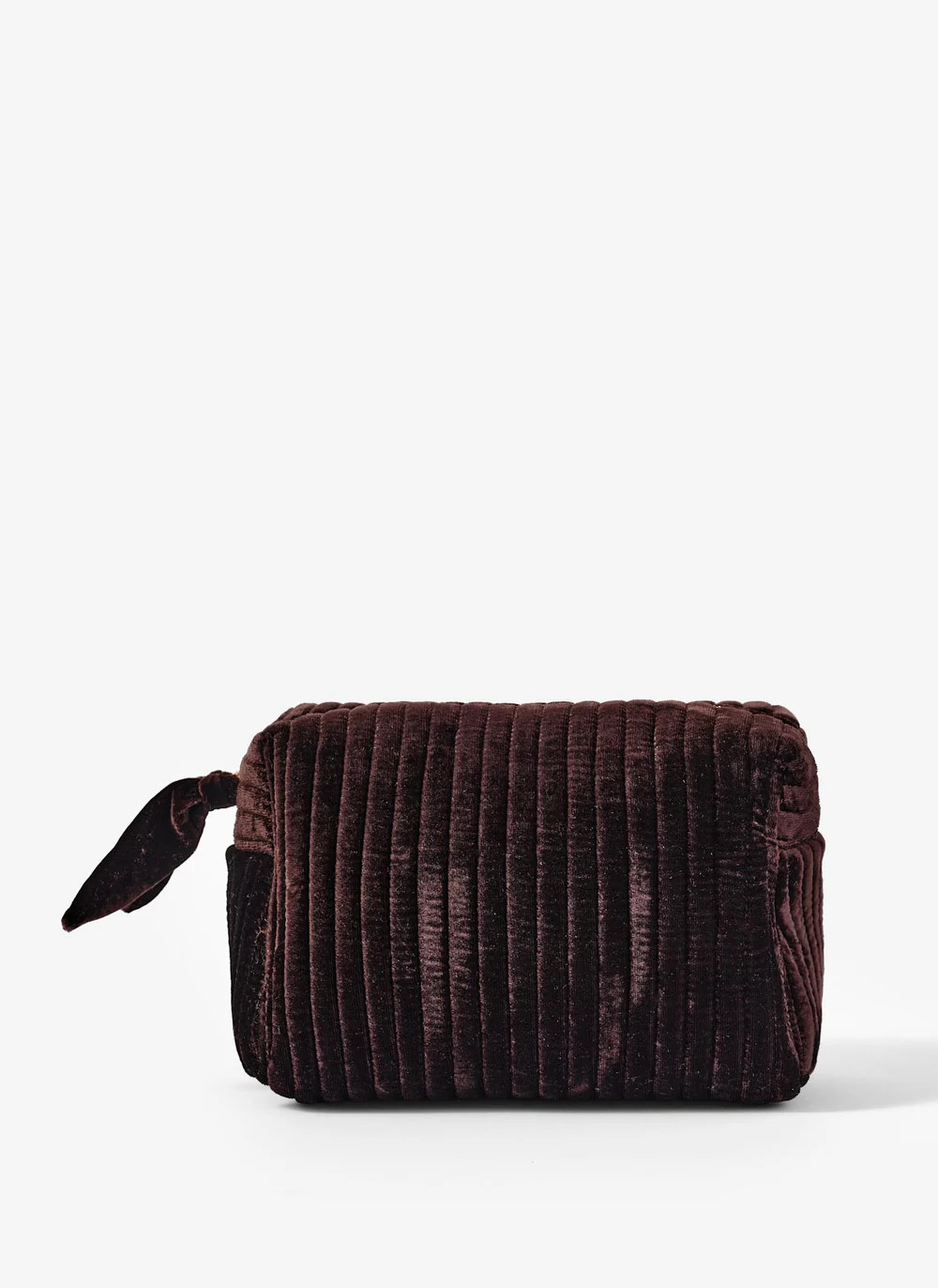 Brown Large Velvet Wash Bag | Mint Velvet