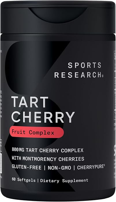 Sports Research\u00ae Tart Cherry Fruit Complex 800mg, 60 Softgels | Amazon (US)