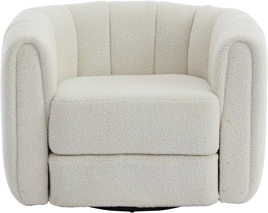 Swivel Accent Chair with Upholstered,Modern Round Single Barrel Chair,Swivel Chair,Comfy Armchair... | Amazon (US)
