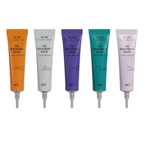 AKT Mini Deodorant Balms Discovery Set, Pack of 5 x 0.16 Fl Oz, Natural Deodorants for Men and Women, Award-Winning, Multi-use, Cream Deo Without Aluminum, Plastic Free, All Genders | Amazon (US)