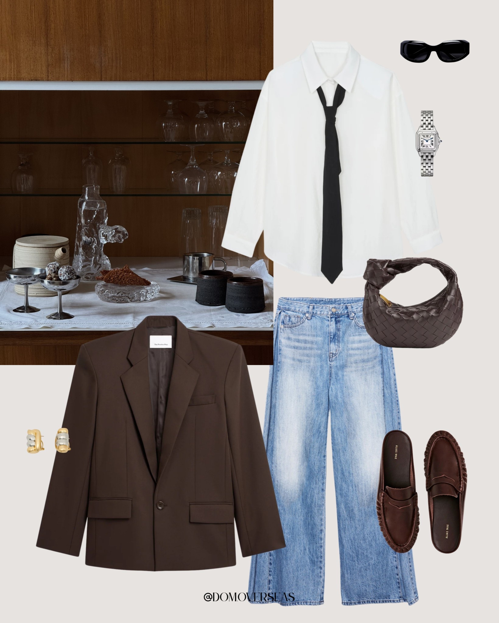 A capsule wardrobe look I will wear on my next Paris trip. Featuring a full look from The Frankie Shop with Alias Mae loafer slides and my Cartier Panthere watch.

#LTKtravel #LTKstyletip #LTKaustralia