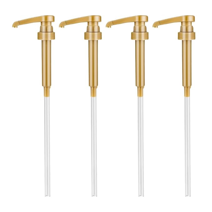 4pcs Coffee Syrup Pump, Fits Most 750ml Syrup Bottle Reusable Pump Bottle Dispenser for Coffee Sy... | Amazon (US)