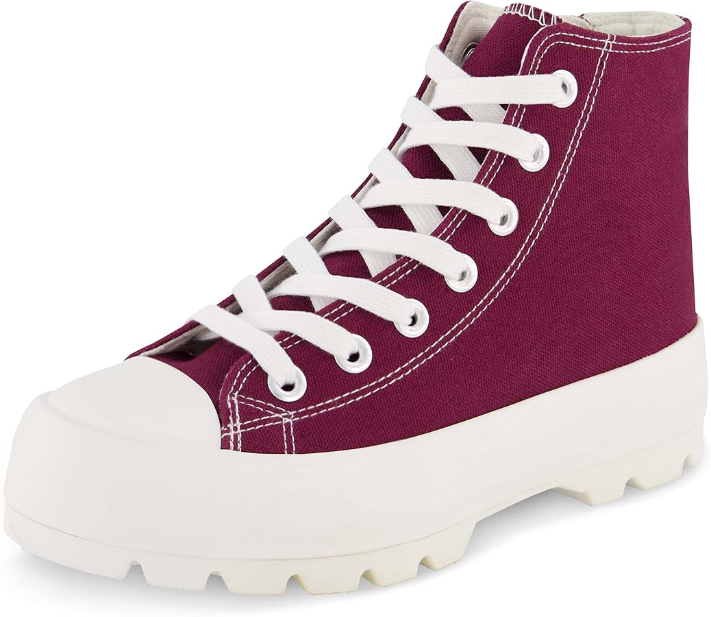 CUSHIONAIRE Women's Vespa high top Canvas Sneaker +Memory Foam and Side Zipper | Amazon (US)