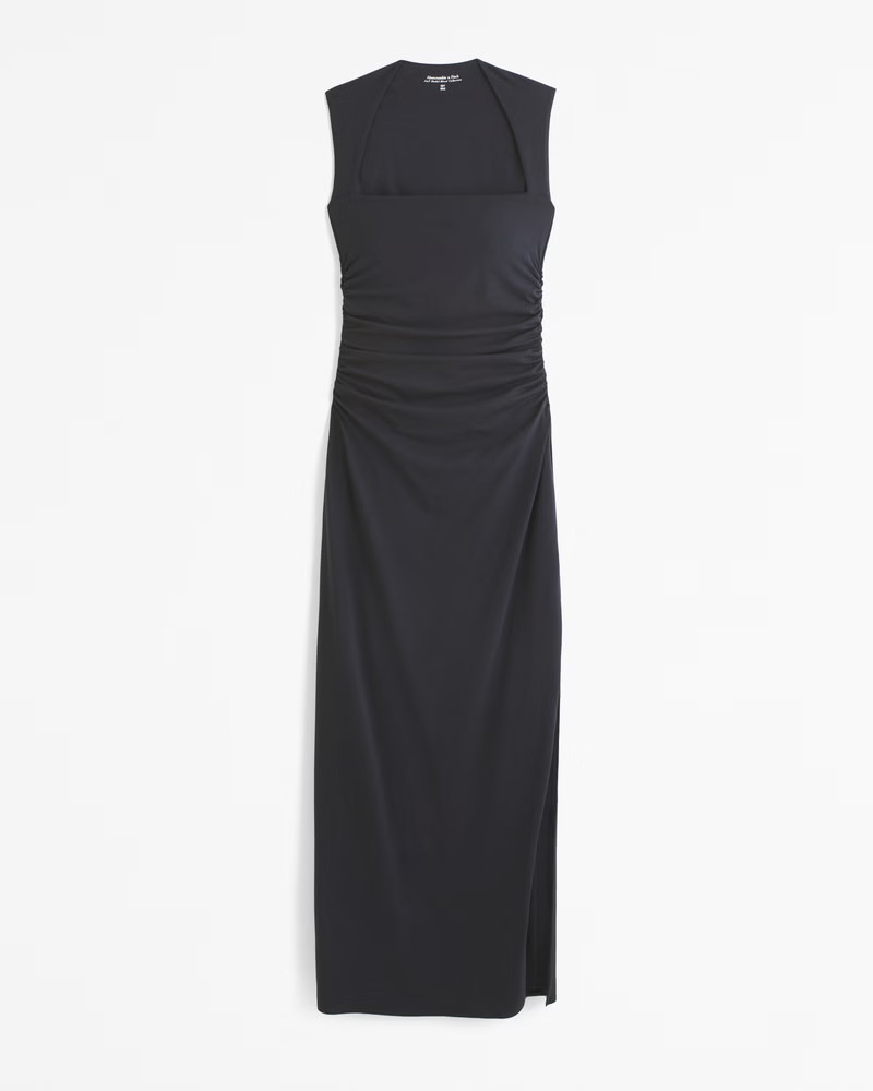 Abercrombie & Fitch Women's The A&F Ava Knit Maxi Dress in Black - Size XXS PETITE | Abercrombie & Fitch (US)