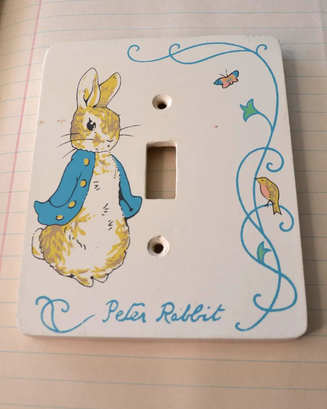Vintage Beatrix Potter Peter Rabbit Nursery Childrens Room Wood Light Switch Plate Cover Hardware | Etsy (US)