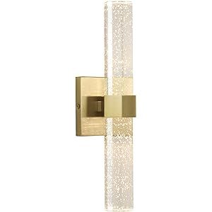 Epinl Vanity Light Modern Crystal Bathroom 3000k Light Fixtures Wall Sconce Over Mirror Led Lighting | Amazon (US)