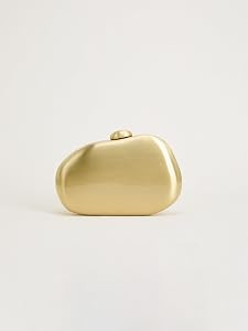 Elegant Metal Shell Clutch Purse, Gold Evening Party Box Bag, Women's Special Occasion Handbag | Amazon (US)