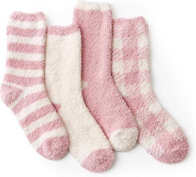 Snuggle Sac Warm Fuzzy Socks Christmas Socks for Women Super Soft Cozy Winter Slipper Socks Set B... | Amazon (US)