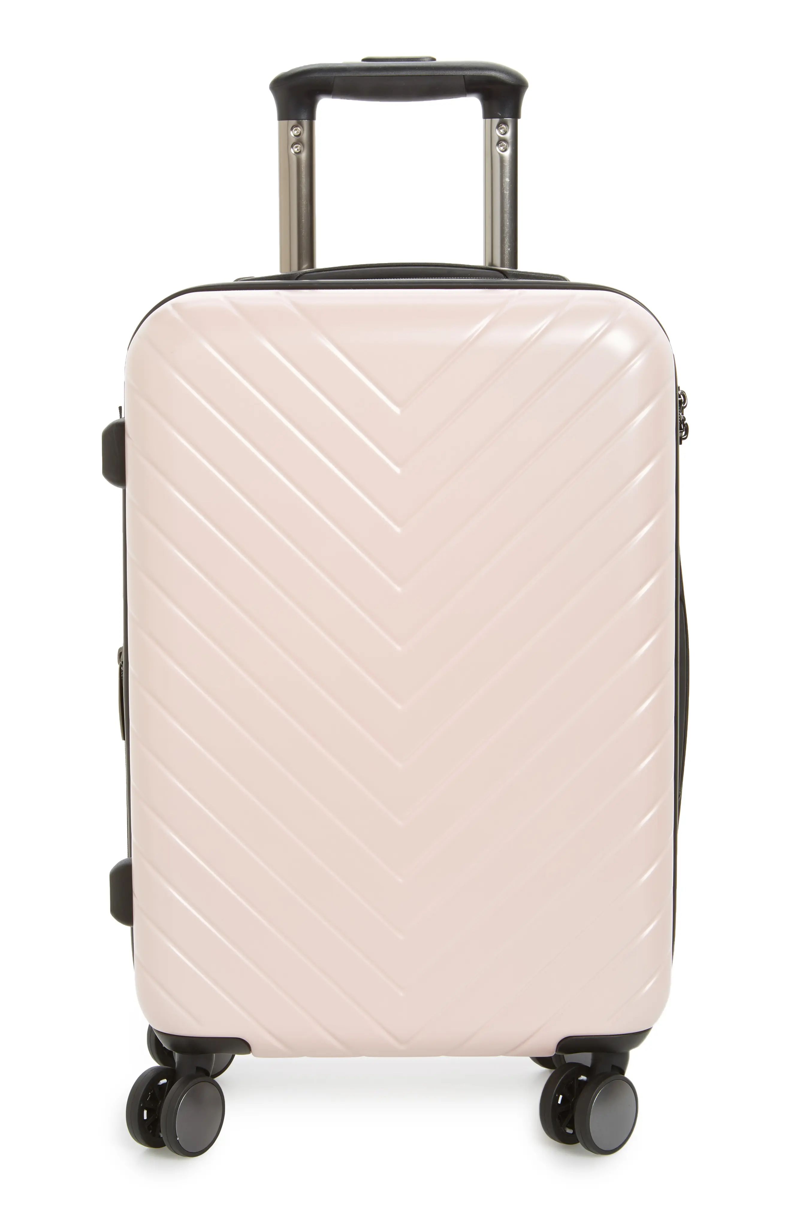 Nordstrom Chevron 18-Inch Spinner Carry-On - Pink | Nordstrom