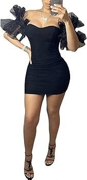 LKOUS Womens Elegant Floral Print Midi Dress Sweetheart Square Neck Puff Long Sleeve Bodycon Mini... | Amazon (US)