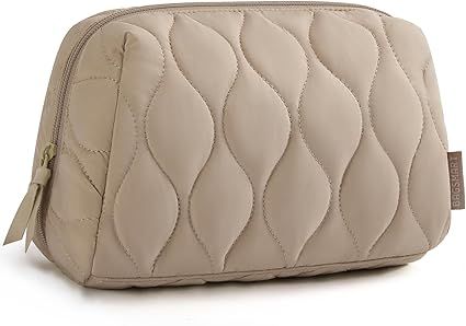 BAGSMART Makeup Bag, Travel Cosmetic Bag, Puffy Padded Make Up Bag for Women, Makeup Organizer Ca... | Amazon (US)