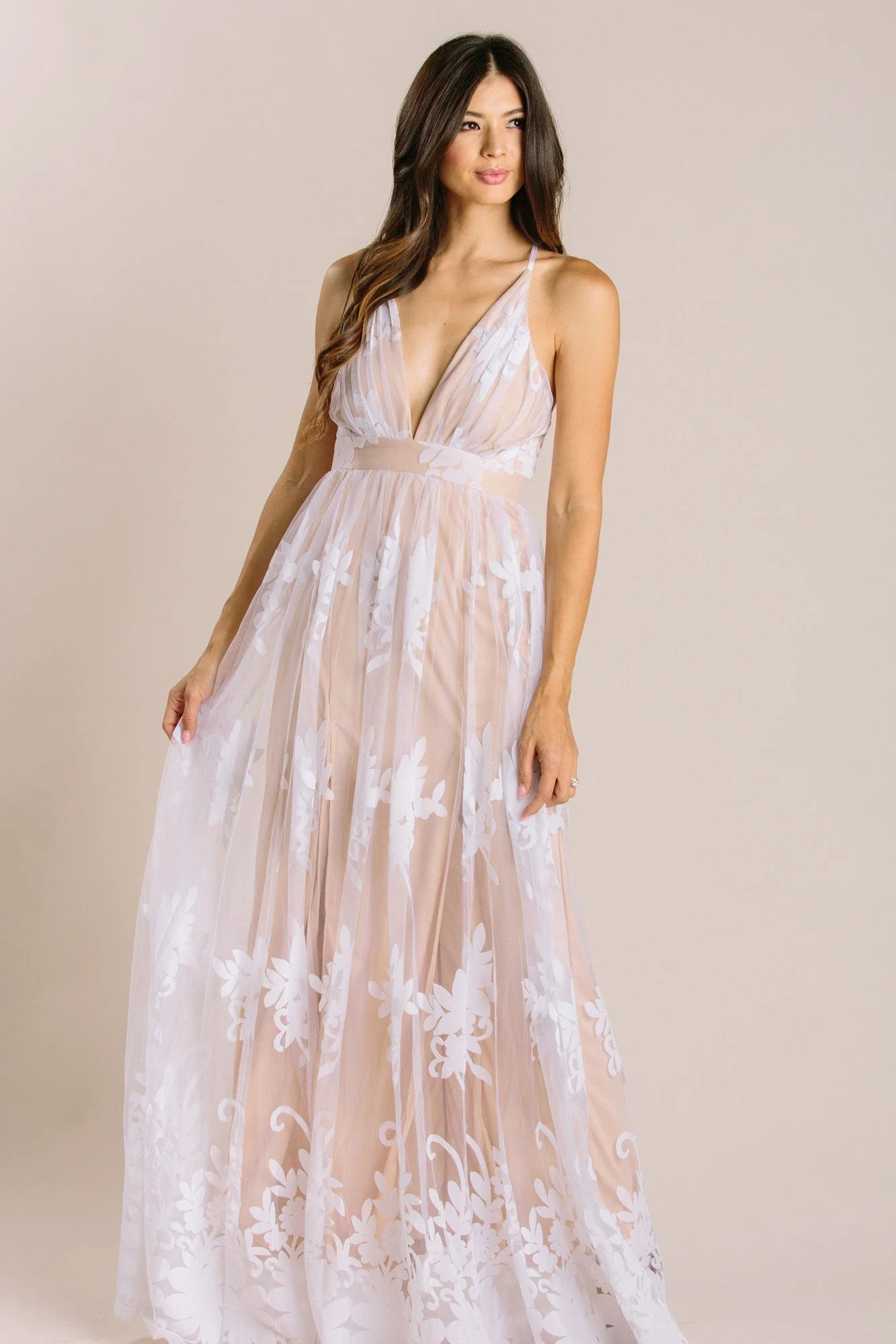 Angeline Velvet Lace Maxi Dress | Morning Lavender
