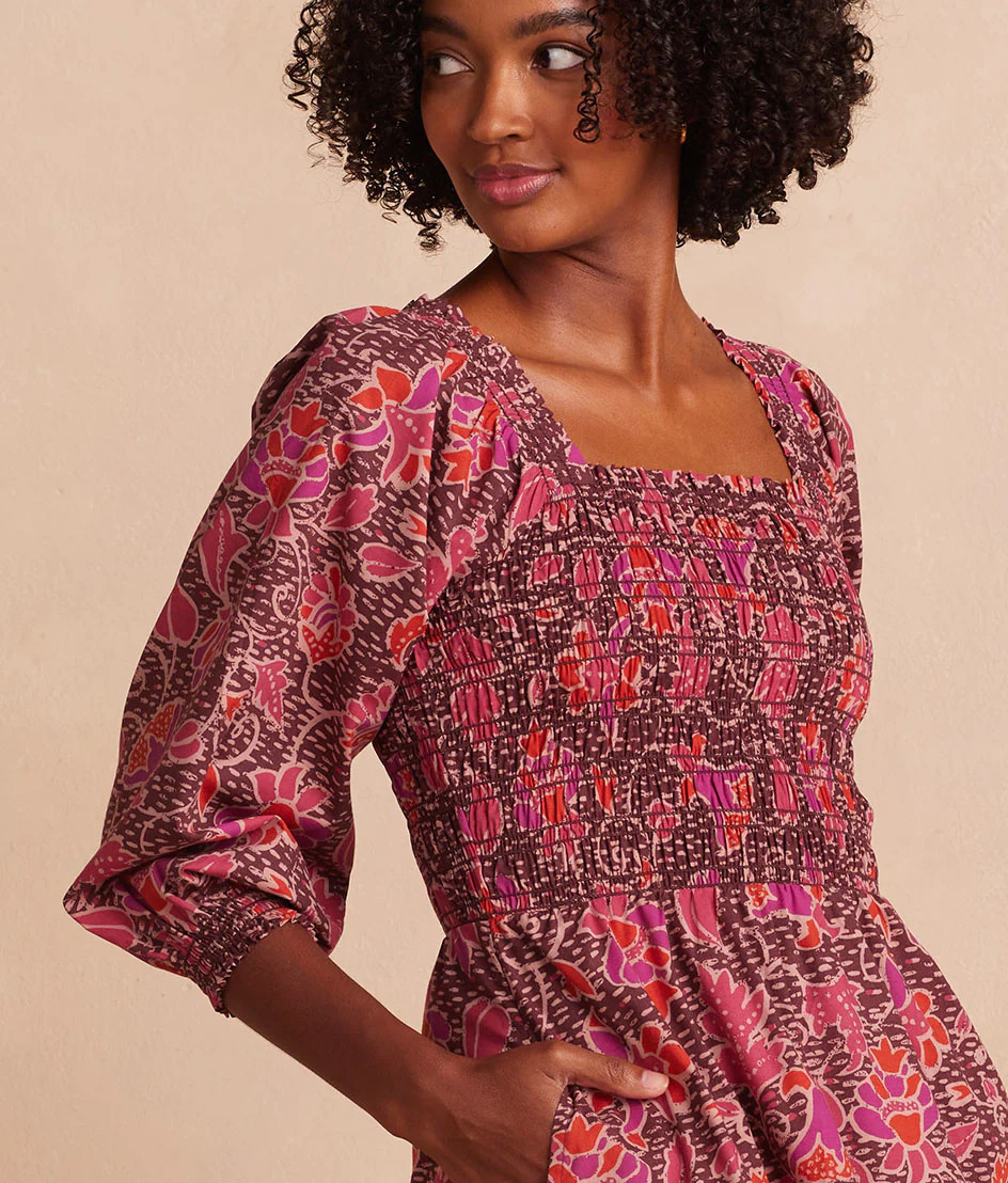 The Countryside Poplin Smocked Midi Dress 
            | 
              
              
         ... | SummerSalt