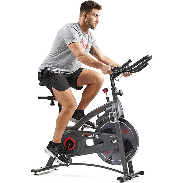 Sunny Health & Fitness Indoor Cycling Exercise Bike with LCD Monitor, 40 lb chrome Flywheel, 265 lb  | Amazon (US)
