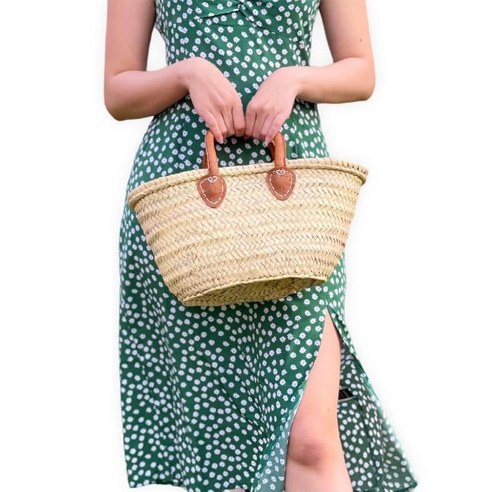 French basket, small straw bag, Bridal Party, wedding tote bag, Bridesmaid gifts, wicker basket w... | Amazon (US)