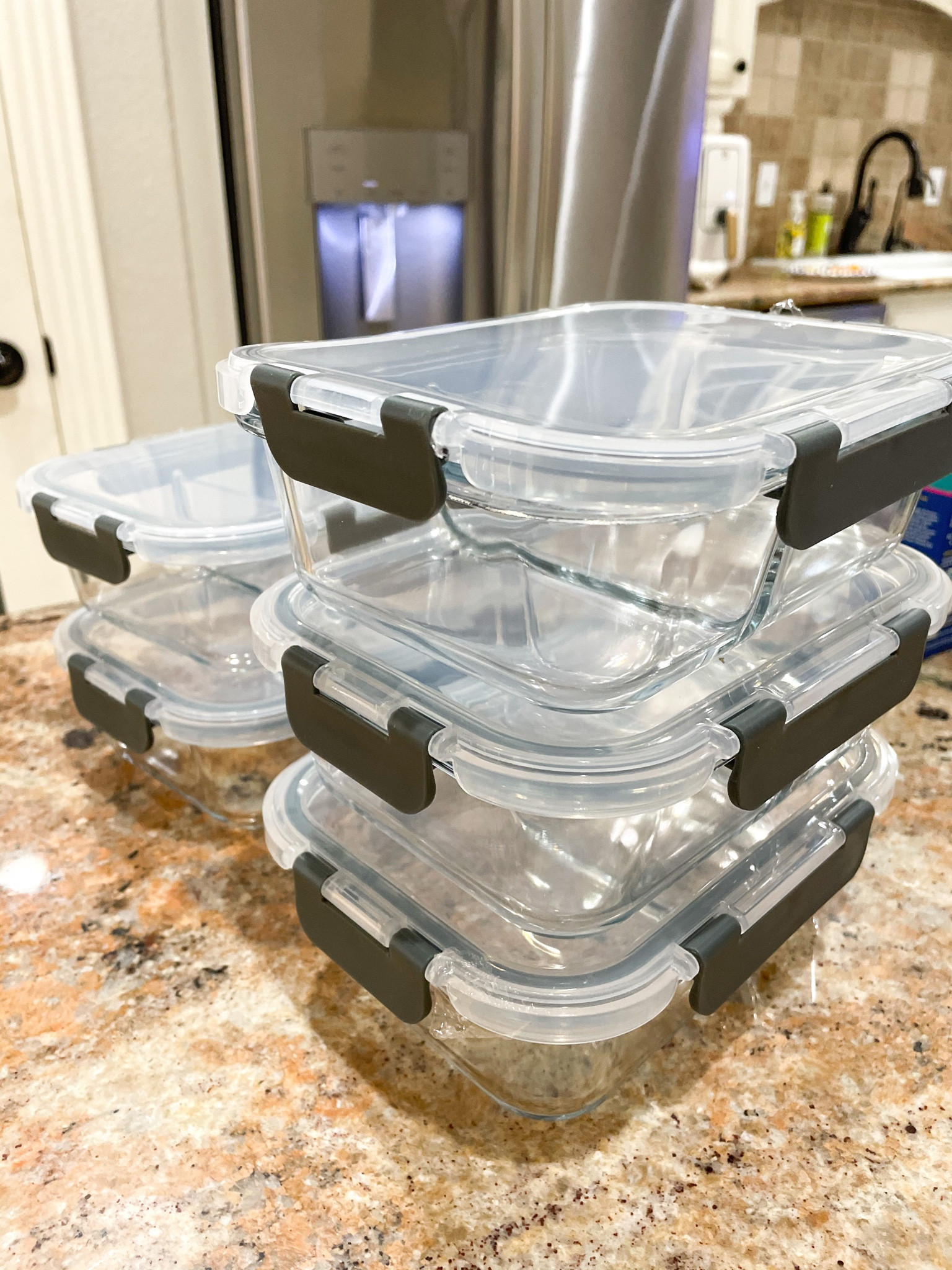 My pretty new meal prep containers. 
Amazon find. Glass container. On sale

#LTKFind #LTKhome #LTKsalealert