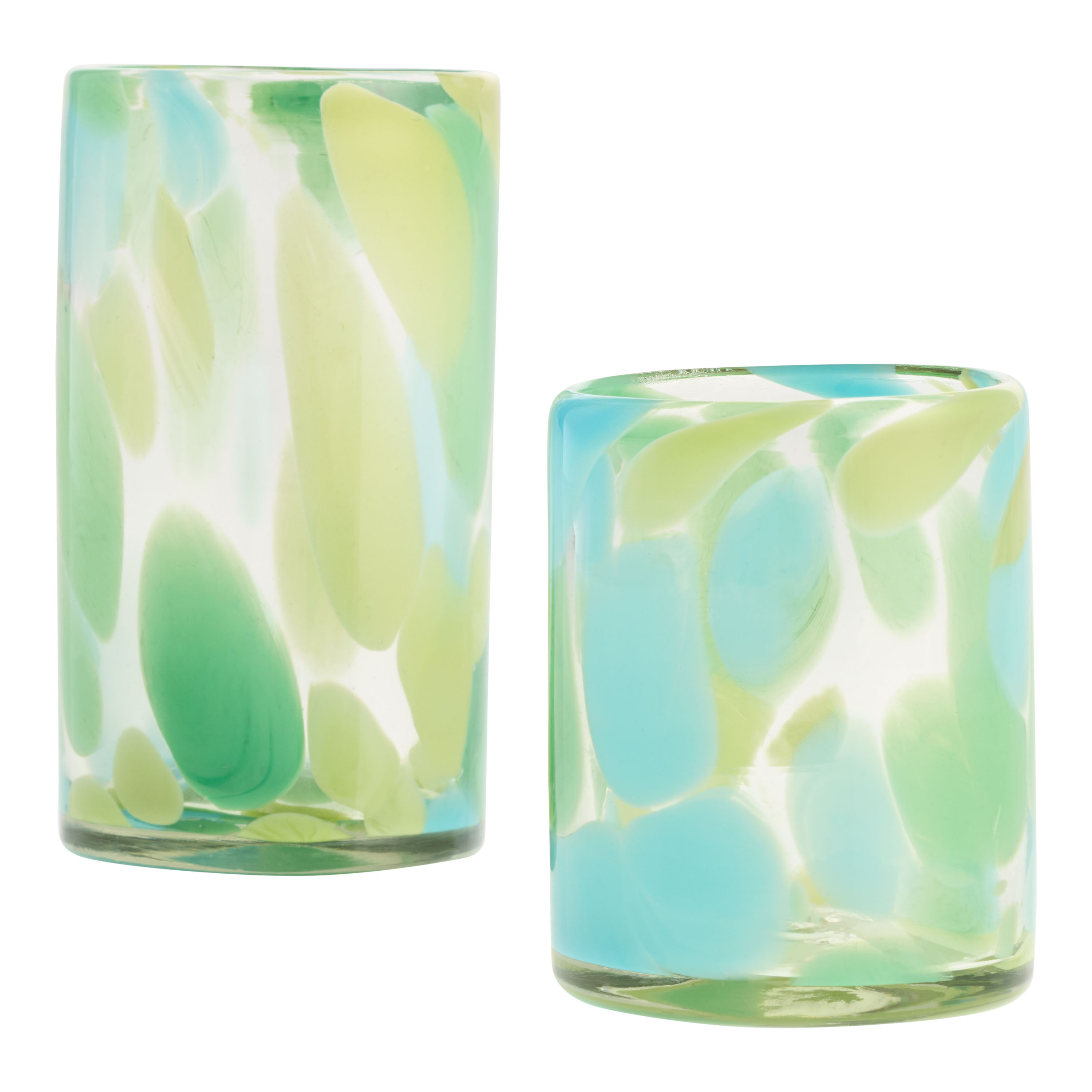 Carina Blue and Green Handcrafted Recycled Bar Glass | World Market