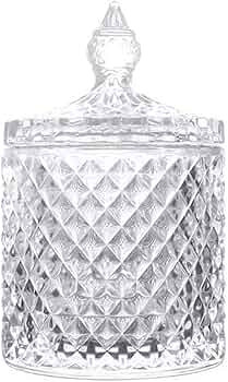 Danmu Art 1pc Clear Glass Storage with Lid Candy Jar Biscuit Box Containers (300ml) | Amazon (UK)