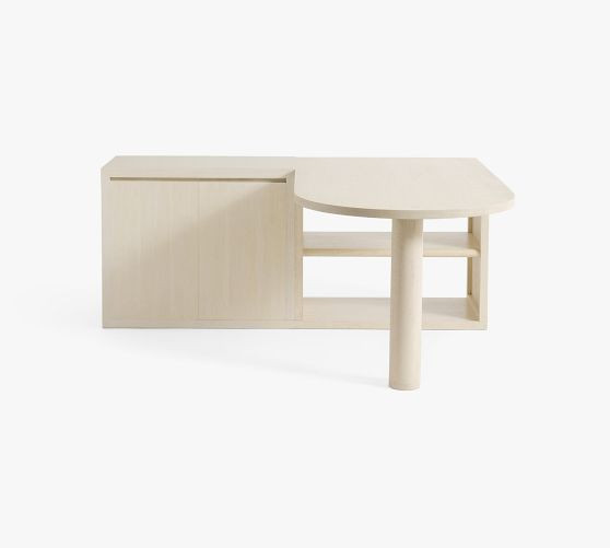 Cayman Peninsula Desk with Low Bookcase Suite (72" x 66") | Pottery Barn (US)