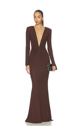 Michael Costello x REVOLVE Acqua Gown in Brown. - size XS | Revolve Clothing (Global)